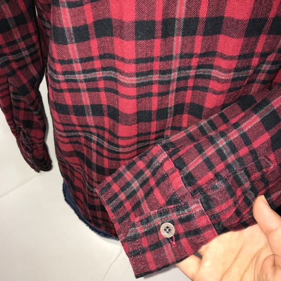 Beaver Canoe Red Black Buffalo Plaid Button Down - Picture 8 of 10